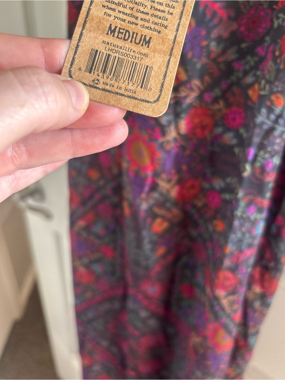 NATURAL LIFE Floral Paisley Maxi Dress in Purple and Pink - Picture 4 of 7